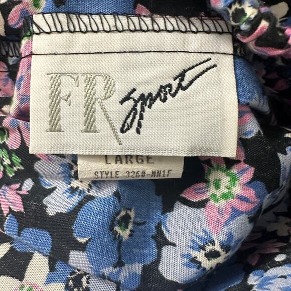 Vintage 1980s FR Sport Rayon Blend Floral Midi Skirt LArge - Picture 8 of 8